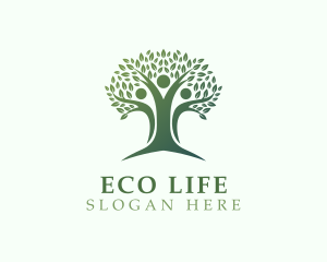 Eco Human Tree logo design