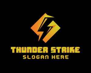 Yellow Flash Thunder logo design