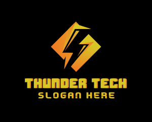 Yellow Flash Thunder logo design