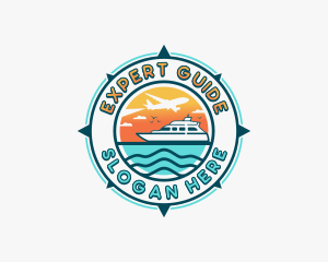 Yacht Travel Cruise logo design