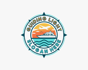 Yacht Travel Cruise logo design