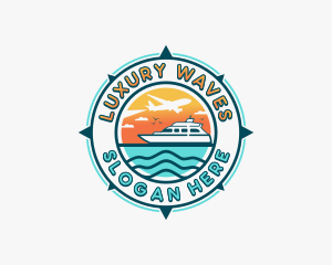 Yacht Travel Cruise logo design