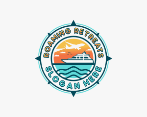 Yacht Travel Cruise logo design