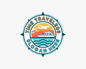 Yacht Travel Cruise logo design