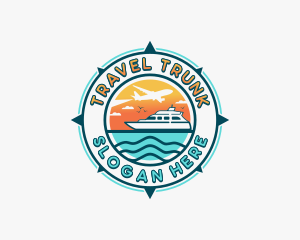 Yacht Travel Cruise logo design