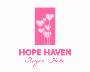 Pink Heart Flowers logo