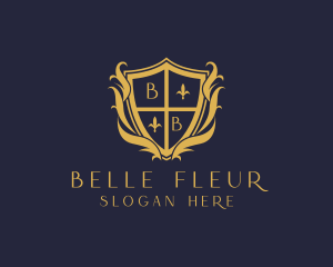 Ornate Royal Shield Crest logo design