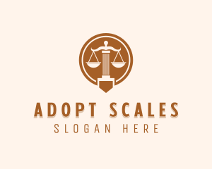 Pillar Justice Scale logo design