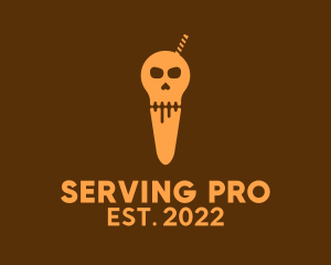 Skull Ice Cream Sorbet  logo design