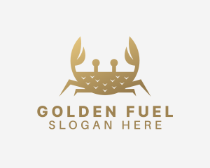 Gradient Golden Crab logo design