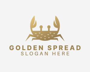 Gradient Golden Crab logo design