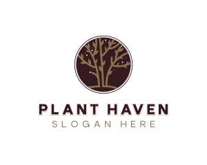 Botanical Tree Planting logo design