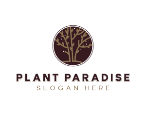 Botanical Tree Planting logo design