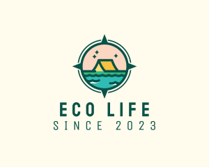 Outdoor River Lake Camping  logo design