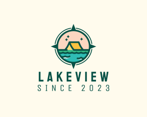 Outdoor River Lake Camping  logo design