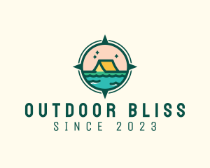 Outdoor River Lake Camping  logo design