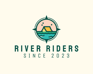 Outdoor River Lake Camping  logo design