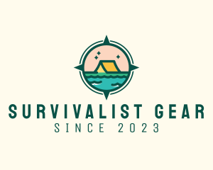 Outdoor River Lake Camping  logo design