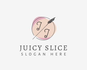 Dainty Leaf Emblem logo design