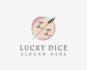 Dainty Leaf Emblem logo design