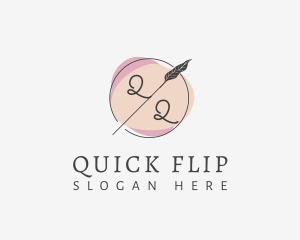 Dainty Leaf Emblem logo design