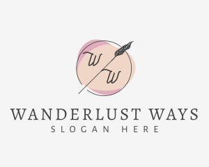 Dainty Leaf Emblem logo design