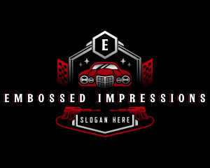 Car Garage Pressure Washer logo design