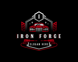 Car Garage Pressure Washer logo design