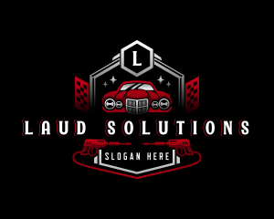 Car Garage Pressure Washer logo design