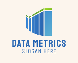 Progress Graph Statistics logo design