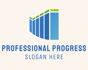 Progress Graph Statistics logo design