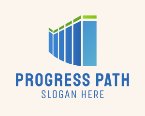 Progress Graph Statistics logo design