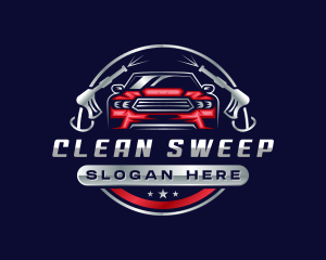 Cleaning Vehicle Power Washer logo design