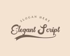 Traditional Script Handwriting logo design