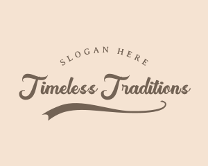 Traditional Script Handwriting logo design