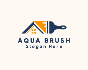 Home Renovation Paintbrush logo design