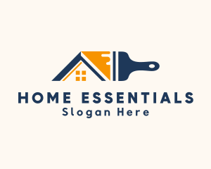 Home Renovation Paintbrush logo design