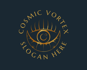 Cosmic Crescent Eye logo design