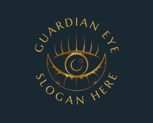 Cosmic Crescent Eye logo design