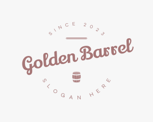 Tavern Retro Barrel logo design