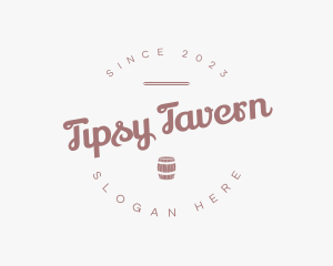 Tavern Retro Barrel logo design