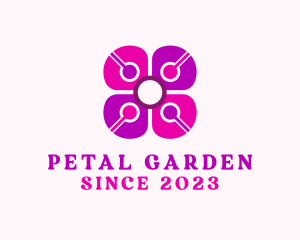 Flower Pollen Petals logo design