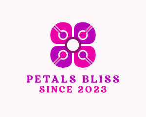 Flower Pollen Petals logo design