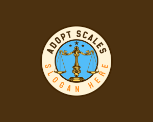 Law Justice Scales  logo design