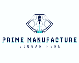 Laser Manufacturing Fabrication logo design