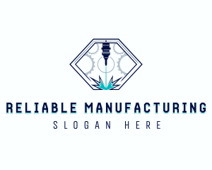 Laser Manufacturing Fabrication logo design