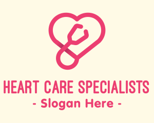 Pink Heart Stethoscope logo