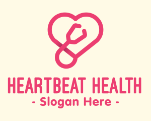 Pink Heart Stethoscope logo