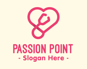 Pink Heart Stethoscope logo