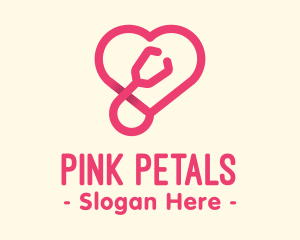 Pink Heart Stethoscope logo